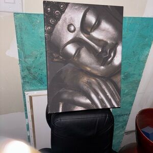 Vintage Silver Buddha Art Piece